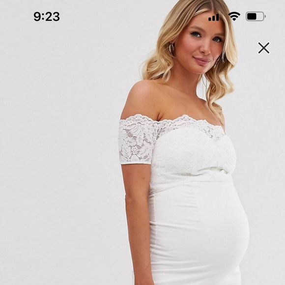 White maternity dress US 12 - Picture 1 of 3